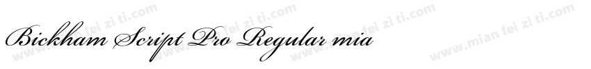 Bickham Script Pro Regular mianfeiz字体转换